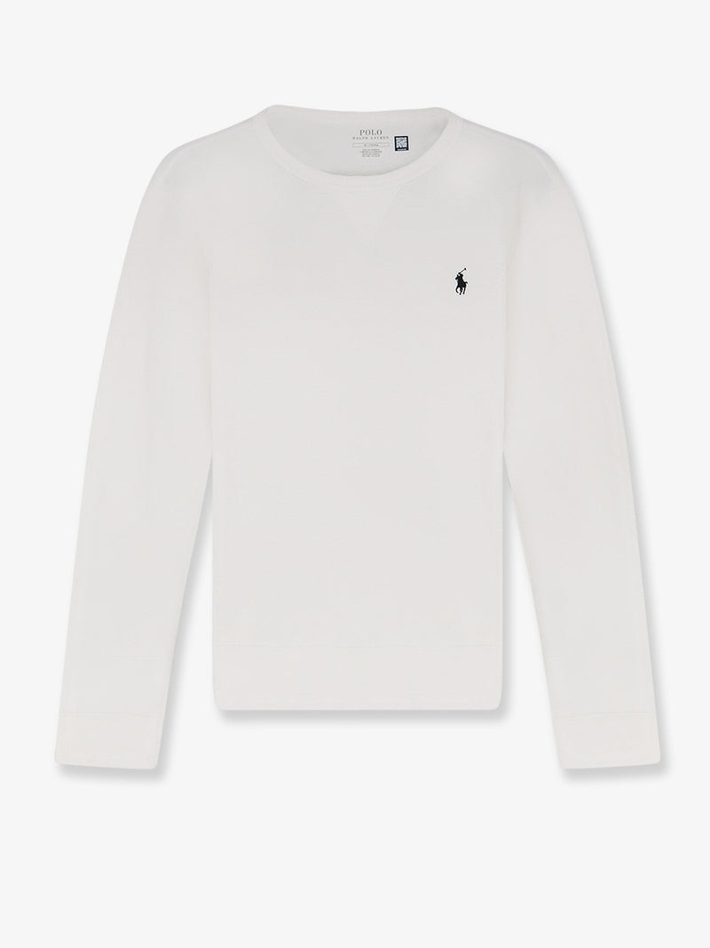Cotton blend sweatshirt with iconic embroidery