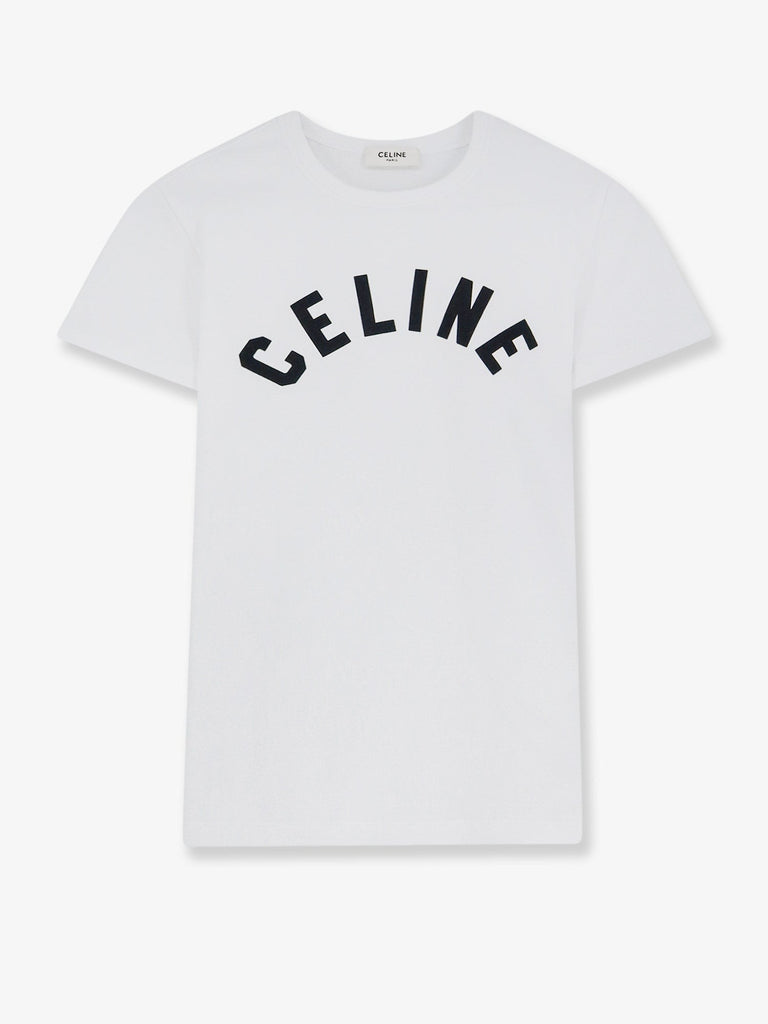 Cotton blend T-shirt with front logo print