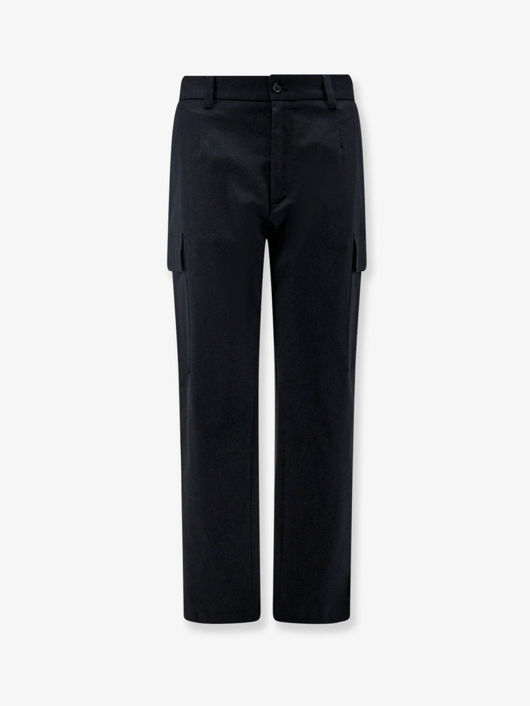 Cotton cargo trousers with back metal logo patch