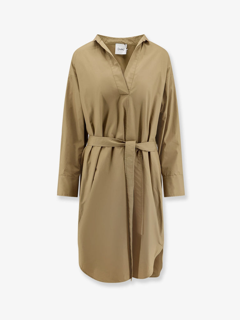 Cotton dress with belt