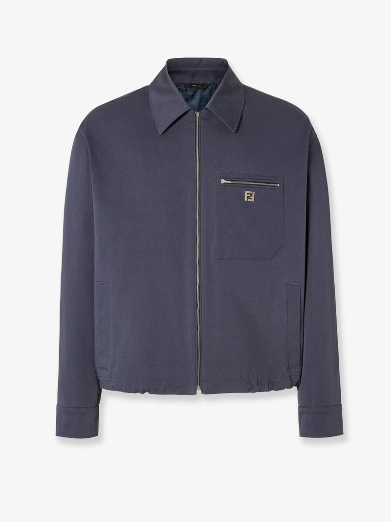 Cotton jacket with FF detail