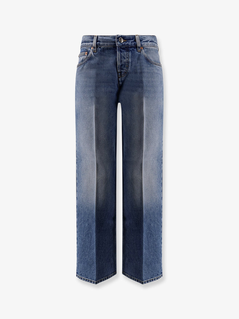 Cotton jeans with Gucci Rosso Ancora naplak tag