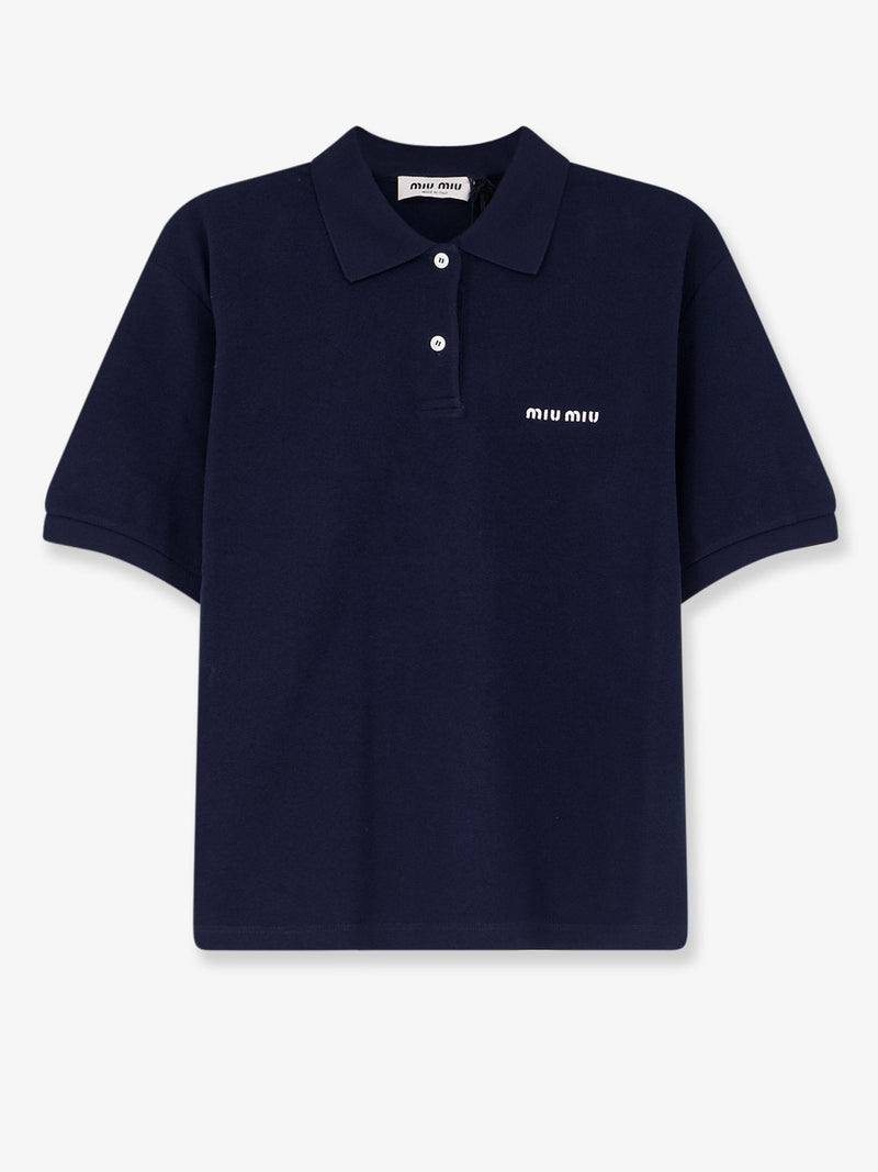 Cotton polo shirt with front embroidered logo