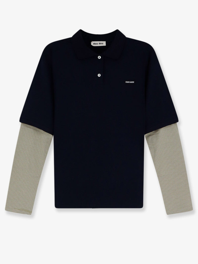 Cotton polo shirt with front embroidered logo