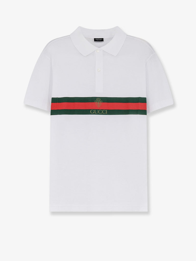 Cotton polo shirt with Web print on the front