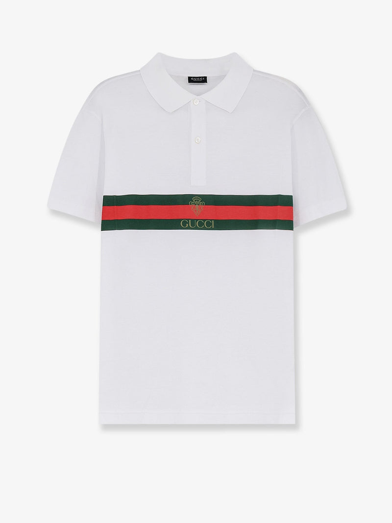 Cotton polo shirt with Web print on the front