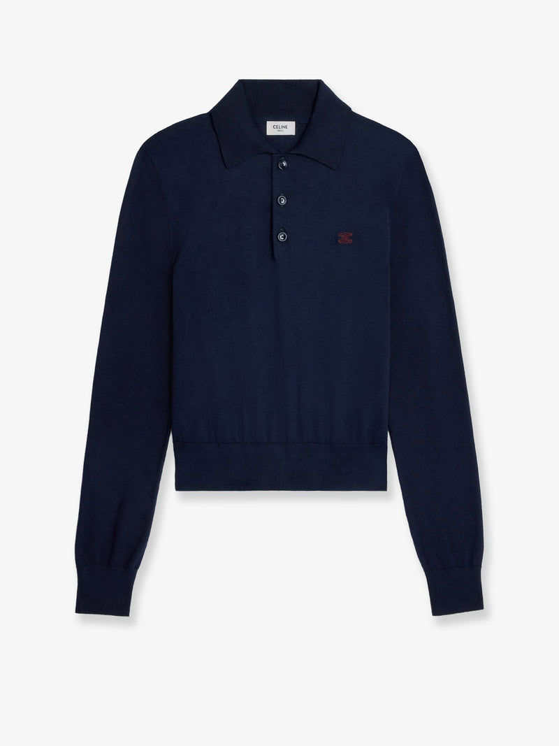 Cotton polo sweater