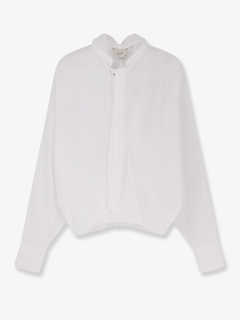 Cotton shirt with bow