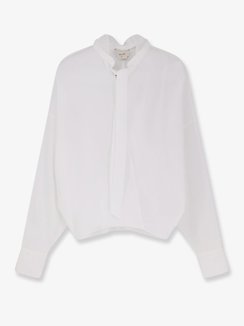 Cotton shirt with bow