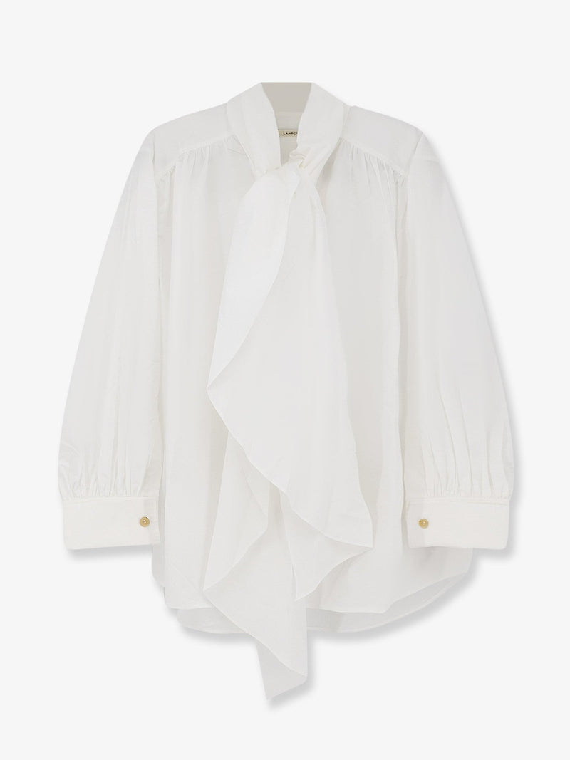Cotton shirt with knot detail