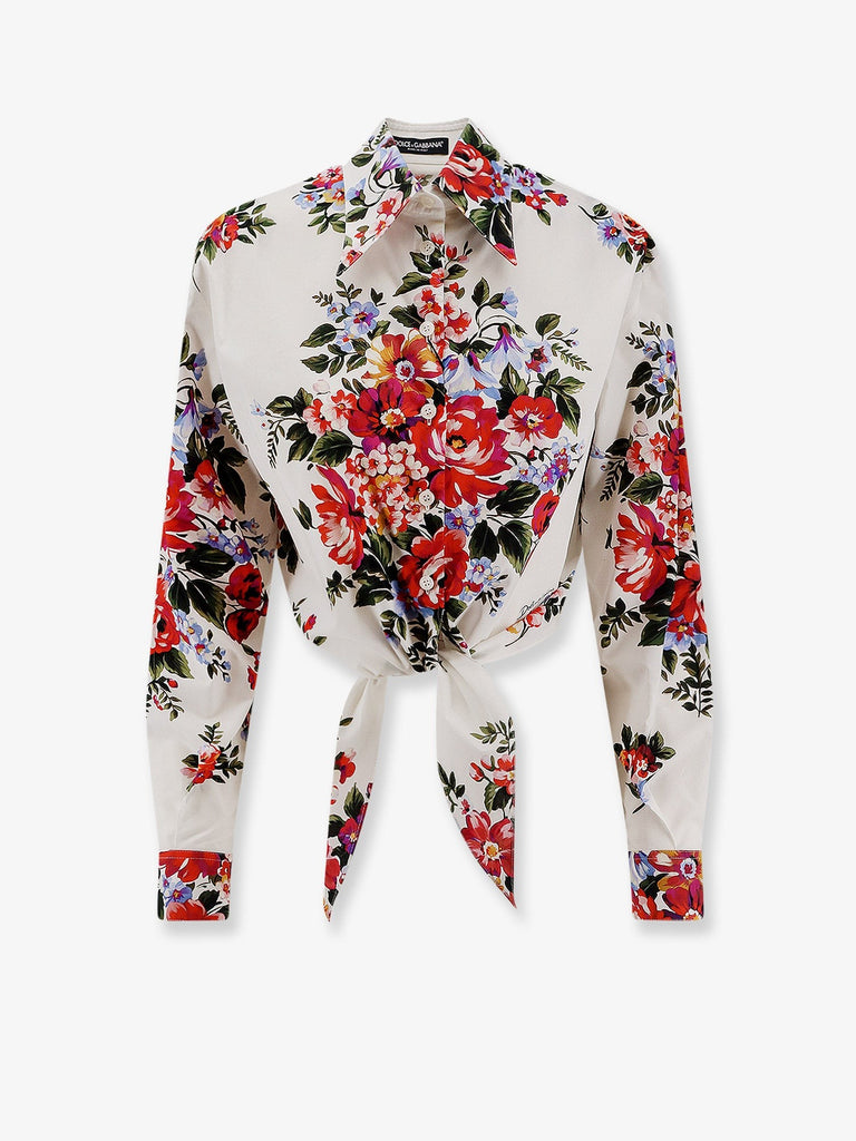 Cotton shirt with multicolor print