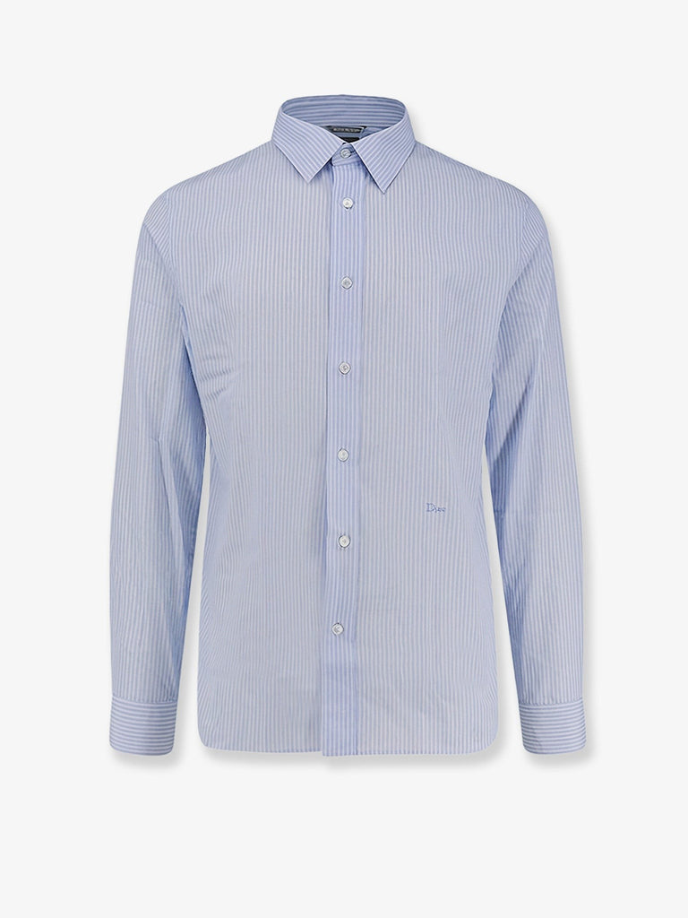 Cotton shirt with striped motif