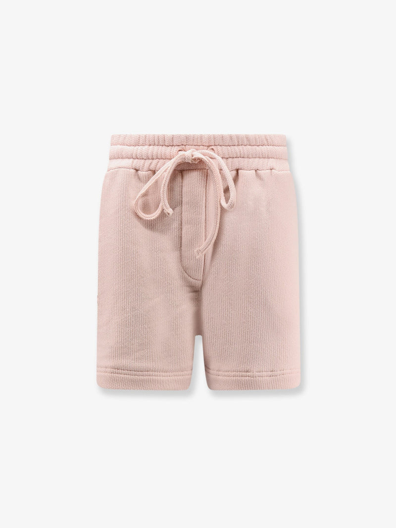 Cotton shorts with embroidered logo on the back