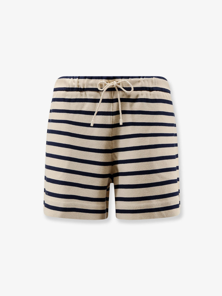 Cotton shorts with striped pattern