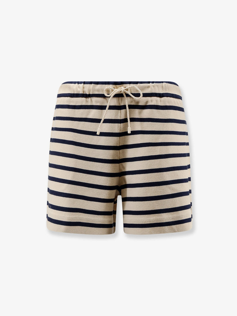 Cotton shorts with striped pattern