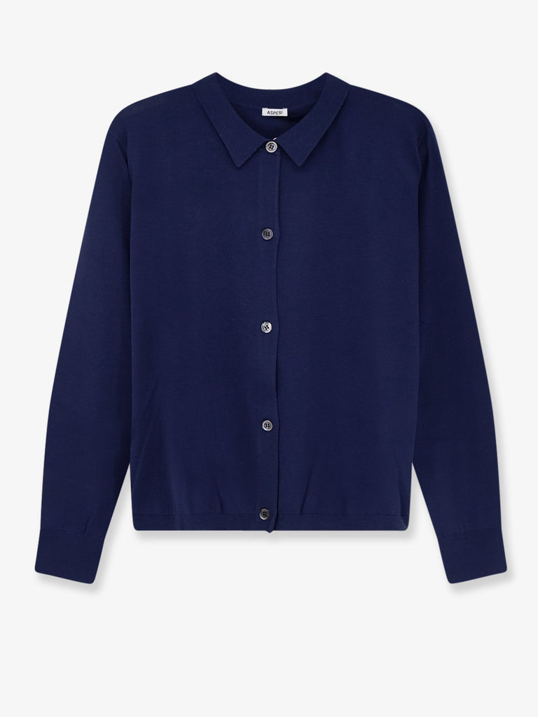 Cotton, silk and linen blend cardigan