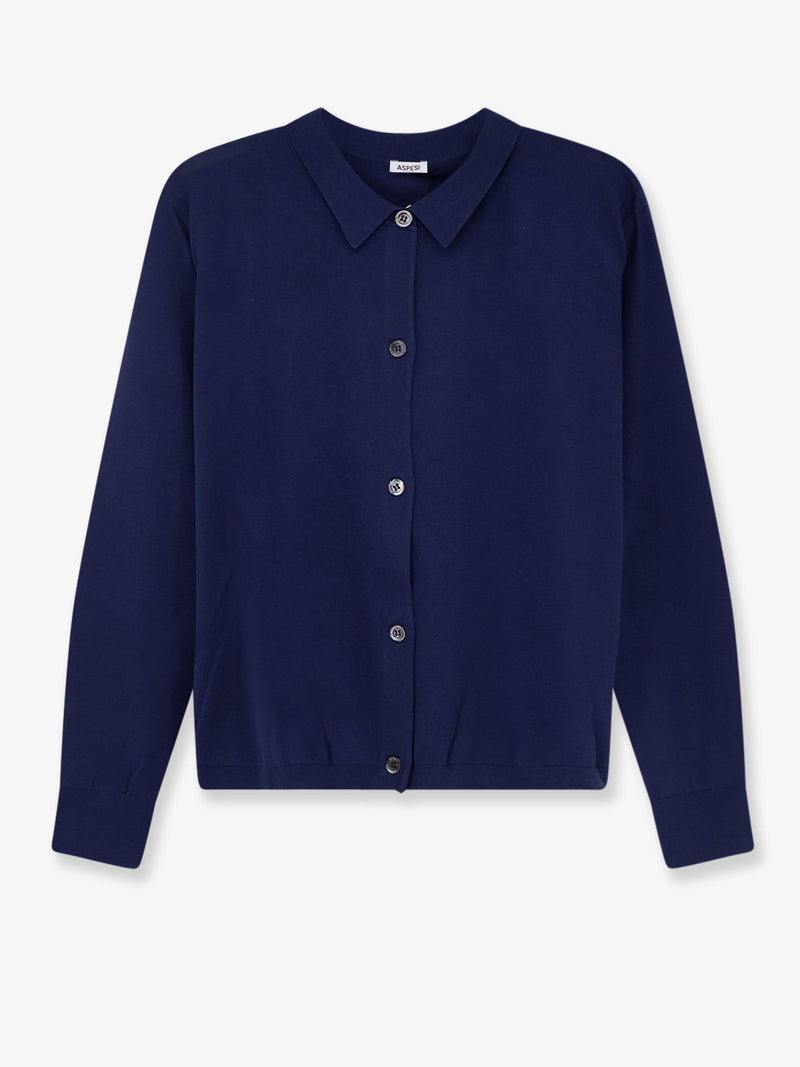 Cotton, silk and linen blend cardigan