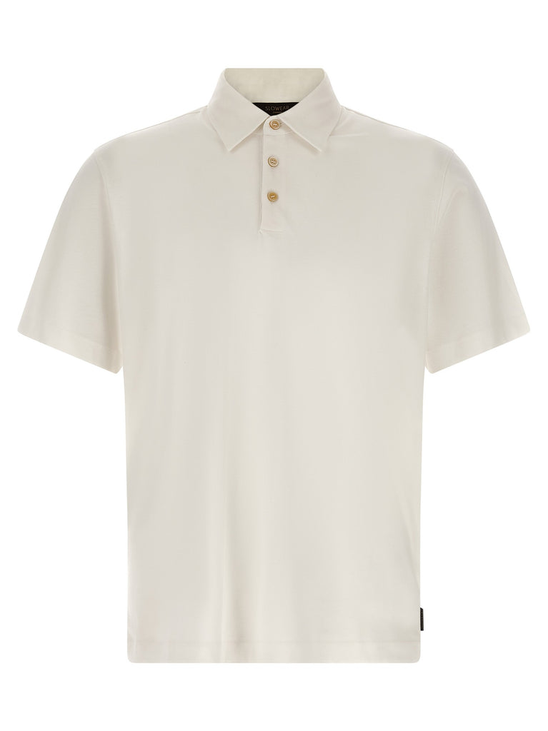 Cotton silk polo shirt