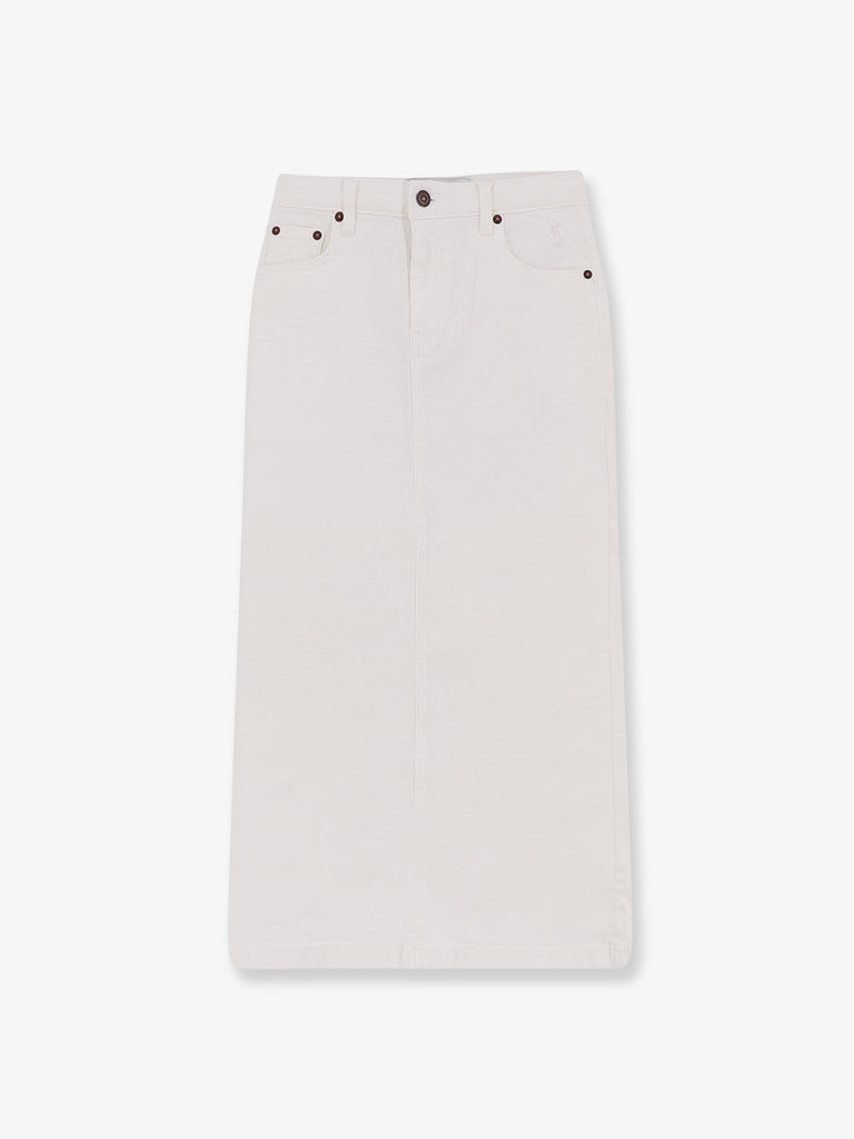Cotton skirt with rippings detail