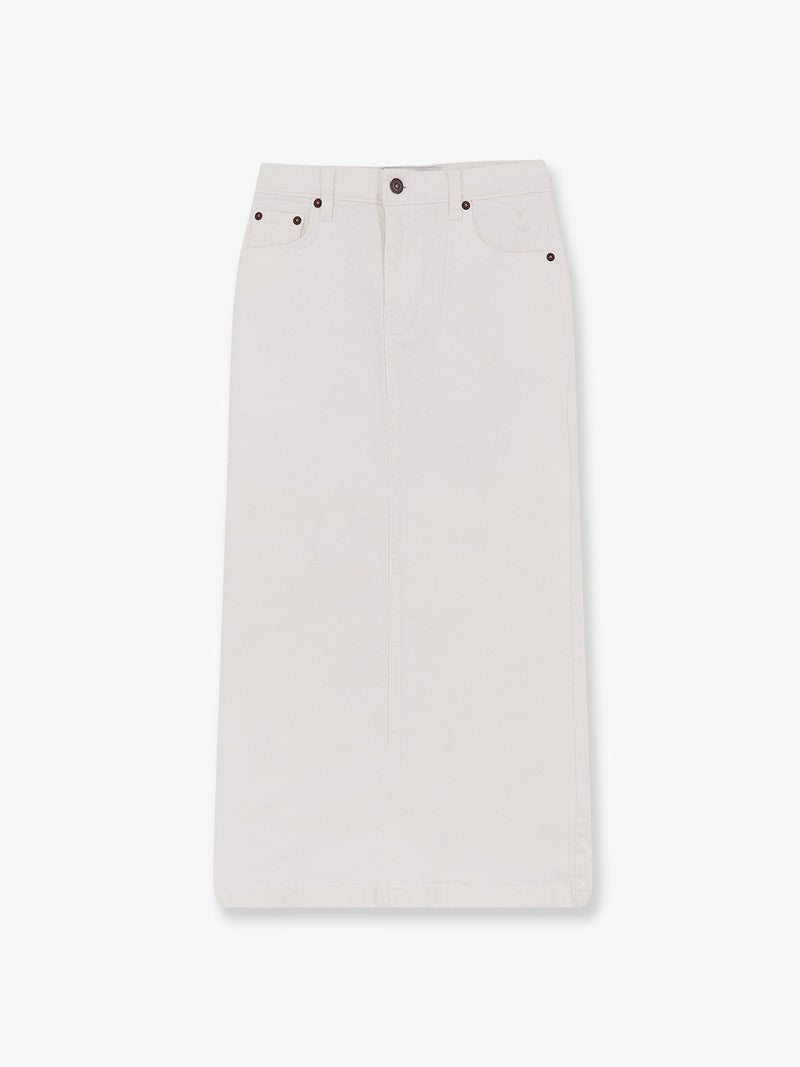 Cotton skirt with rippings detail