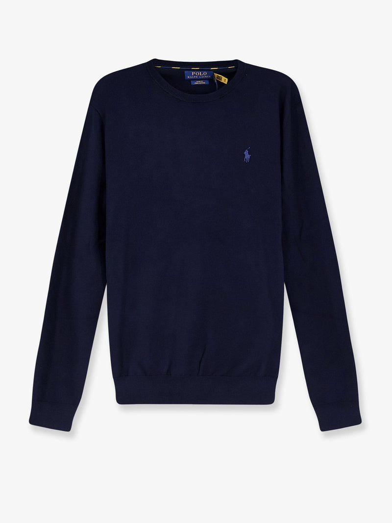 Cotton sweater with embroidered logo on the front