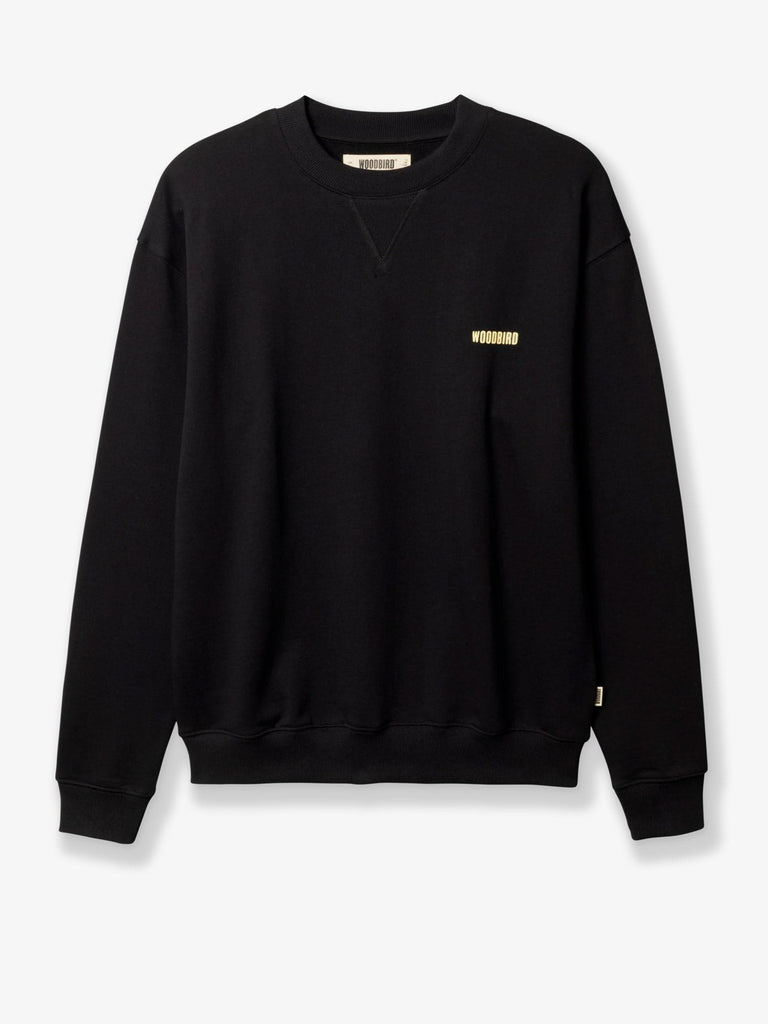 Cotton sweater with front logo print
