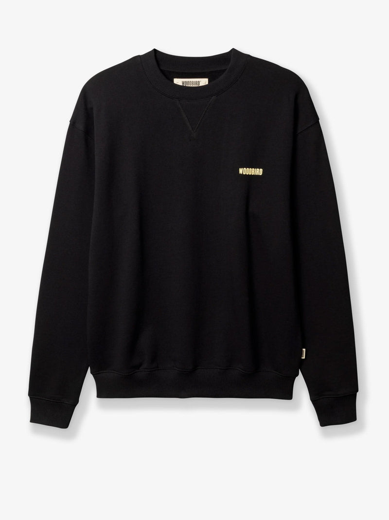 Cotton sweater with front logo print