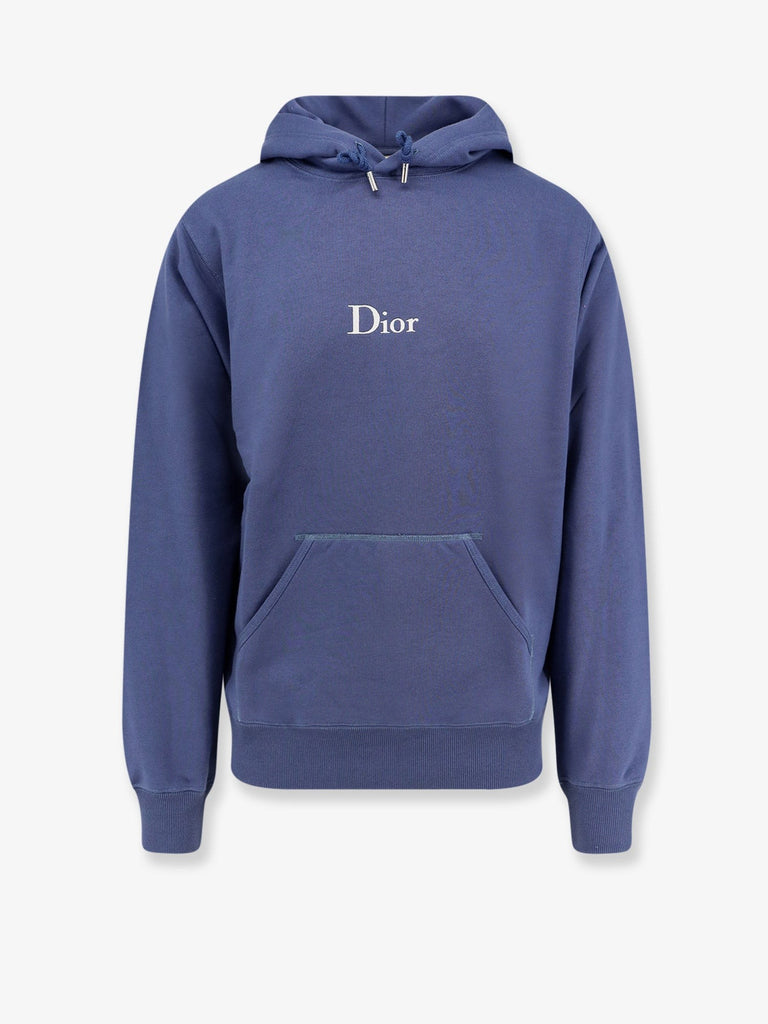 Cotton sweatshirt with embroidered lettering logo