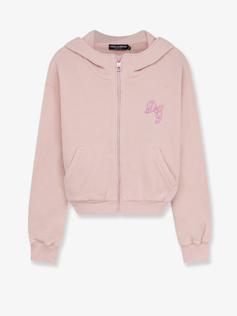 Cotton sweatshirt with embroidered logo on the front