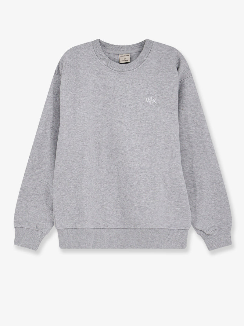 Cotton sweatshirt with front embroidered logo