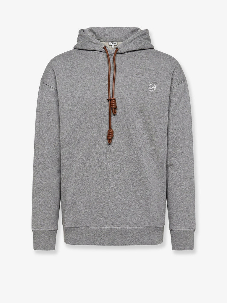 Cotton sweatshirt with front embroidered logo