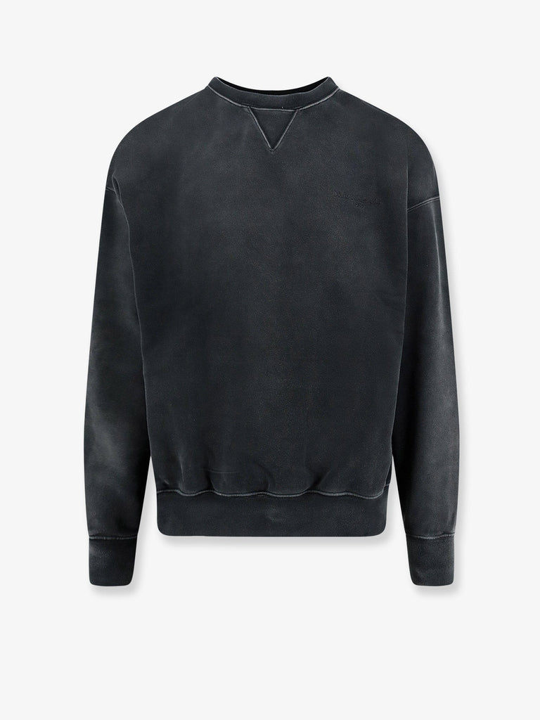 Cotton sweatshirt with front embroidered logo