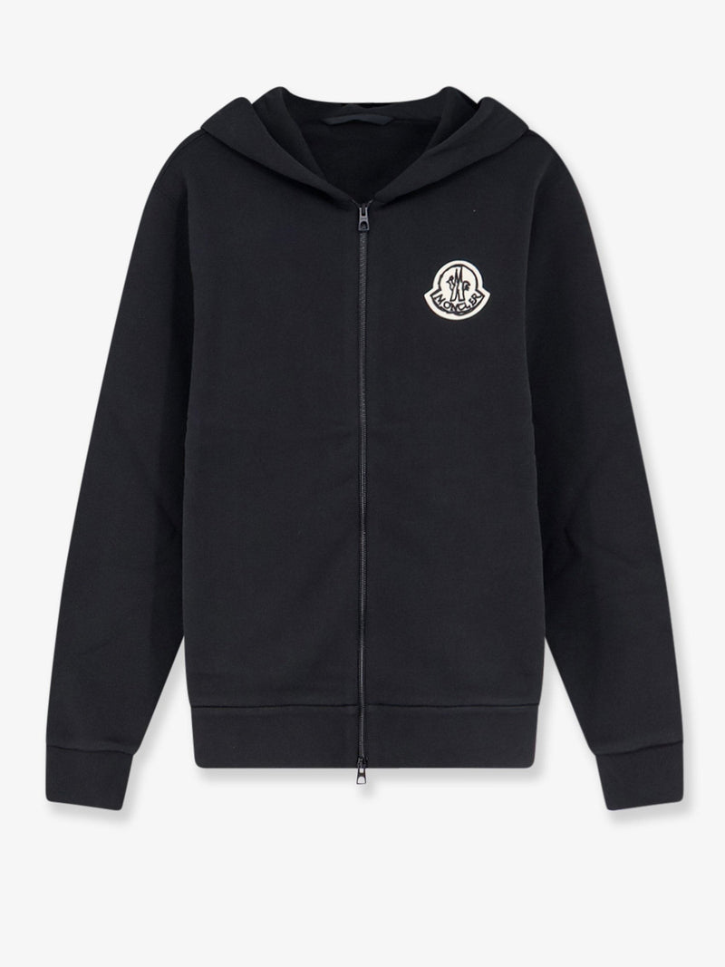 Cotton sweatshirt with logo patch