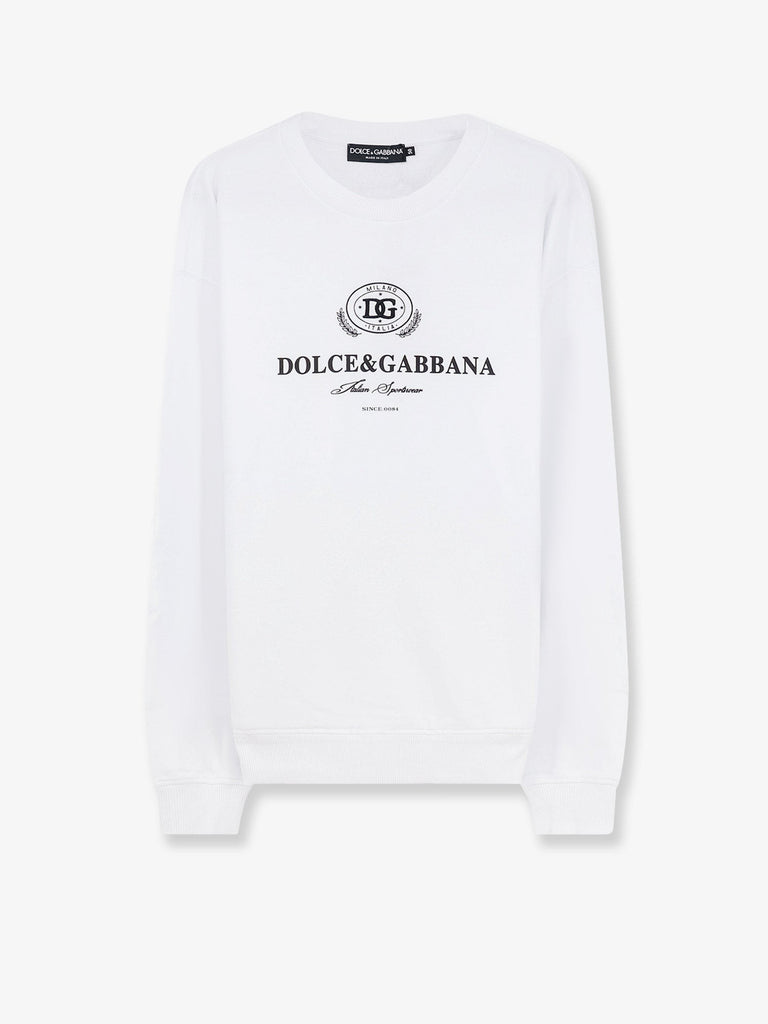 Cotton sweatshirt with logo print on the front