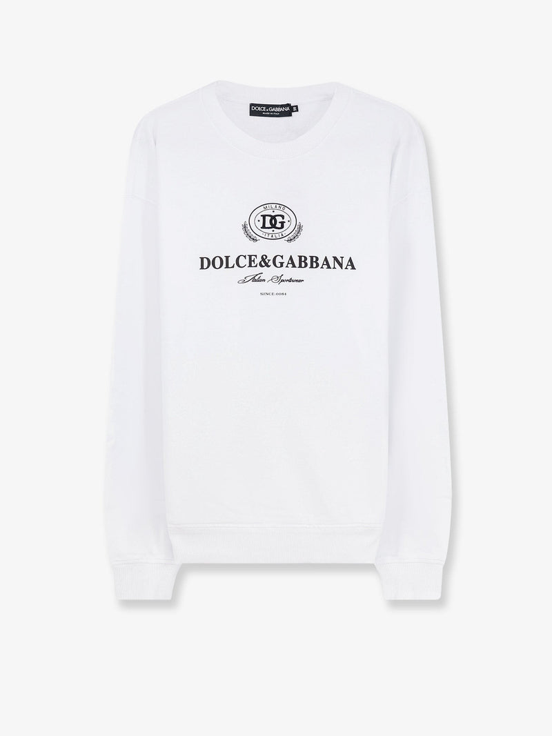 Cotton sweatshirt with logo print on the front