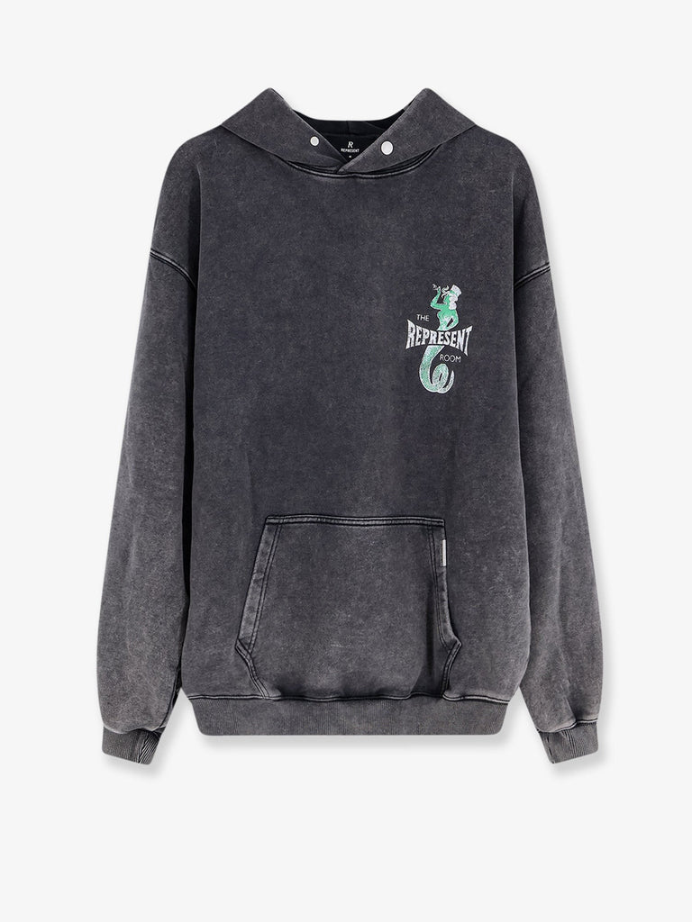 Cotton sweatshirt with print on the front