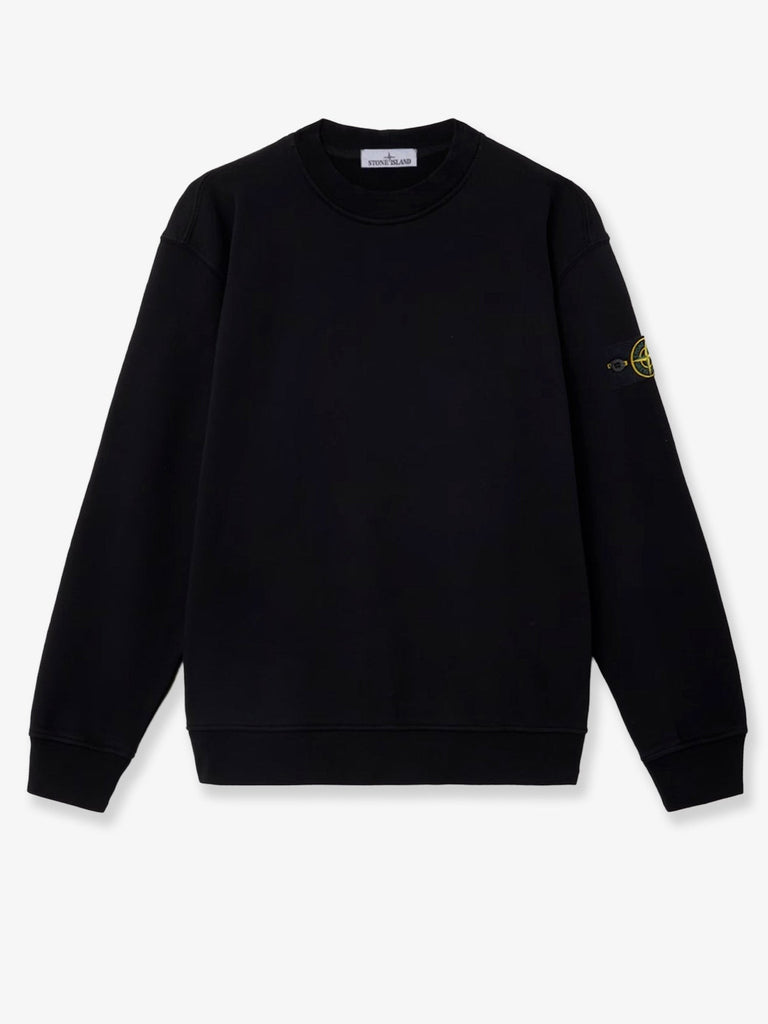 Cotton sweatshirt with side logo patch