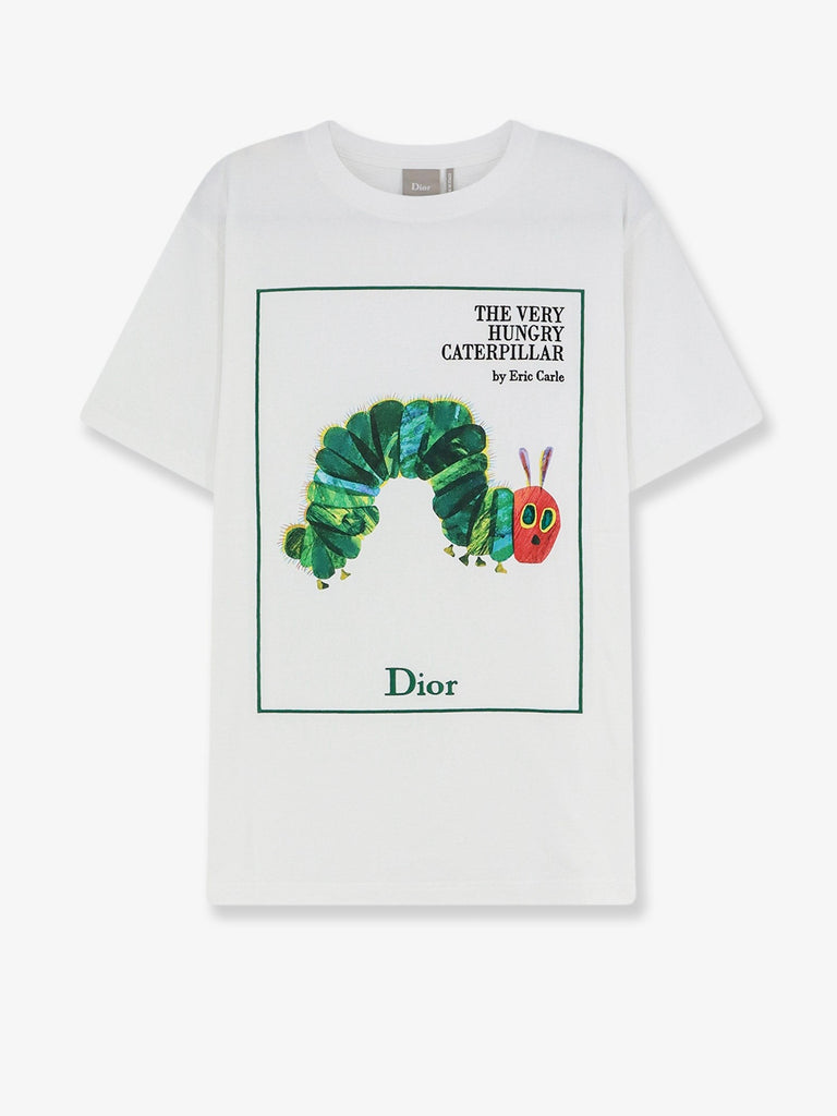 Cotton t-shirt with Book Cover print and Dior embroidery