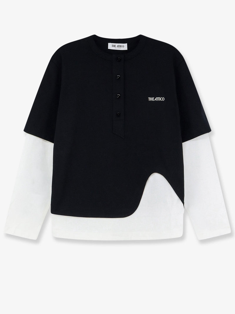 Cotton T-shirt with embroidered logo on the front