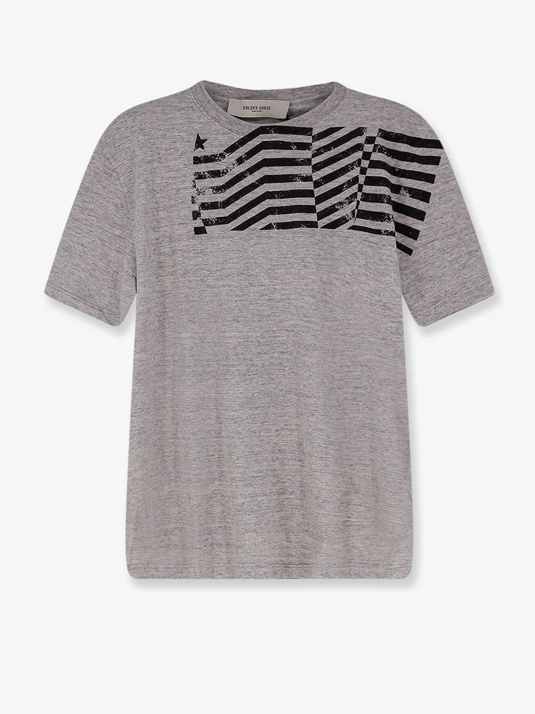Cotton T-shirt with Flag print on the front