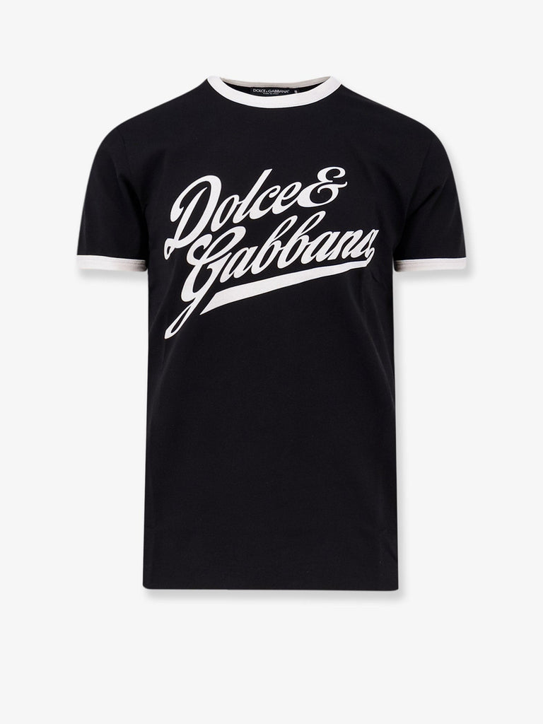 Cotton t-shirt with flocked logo print