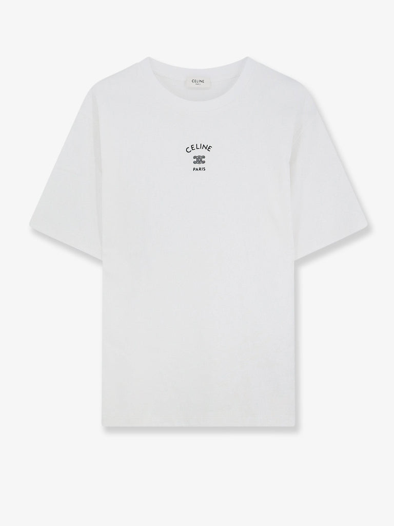 Cotton T-shirt with front lettering logo print