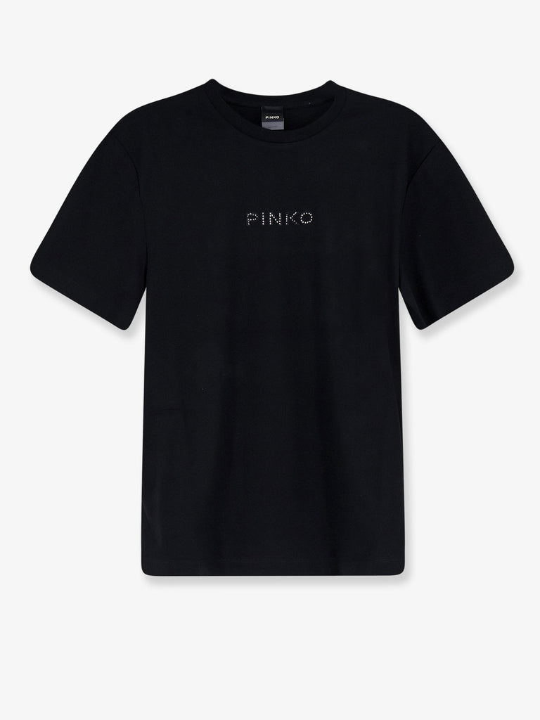 Cotton T-shirt with front lettering logo