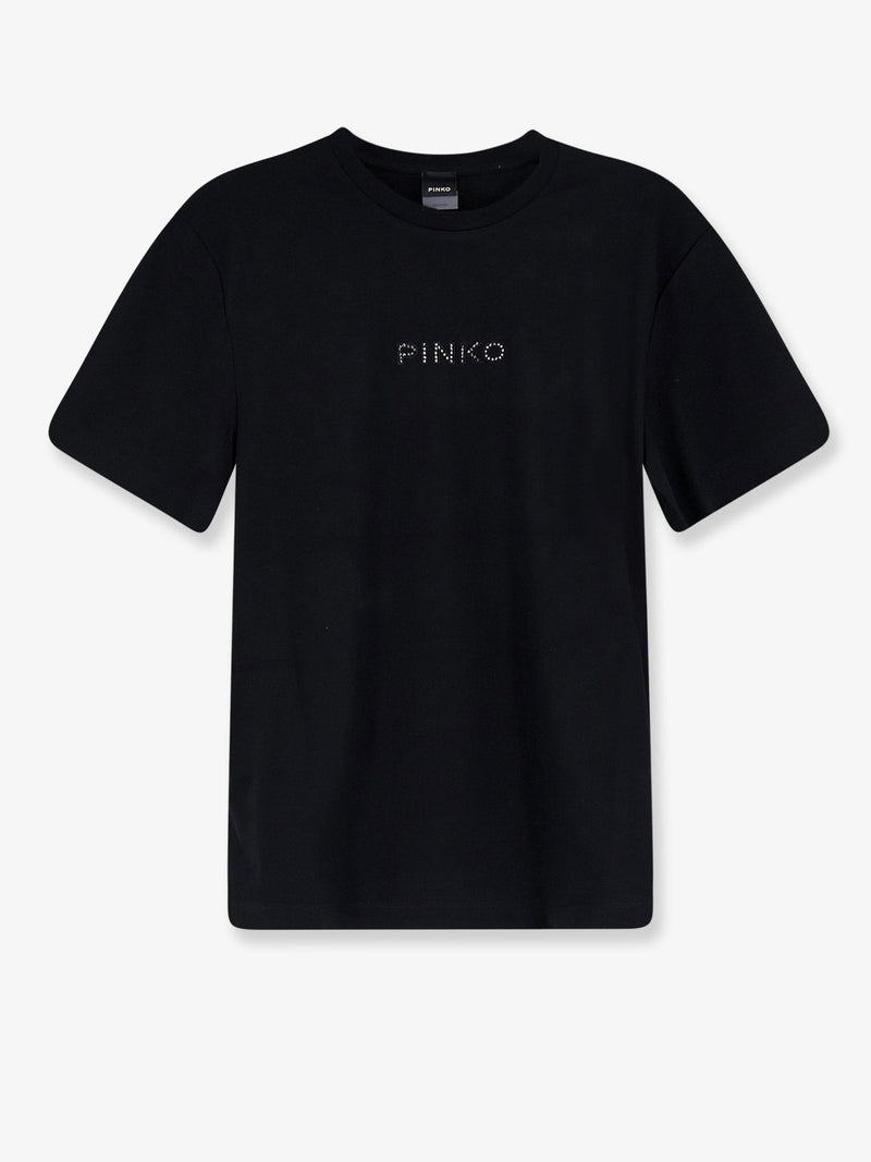 Cotton T-shirt with front lettering logo