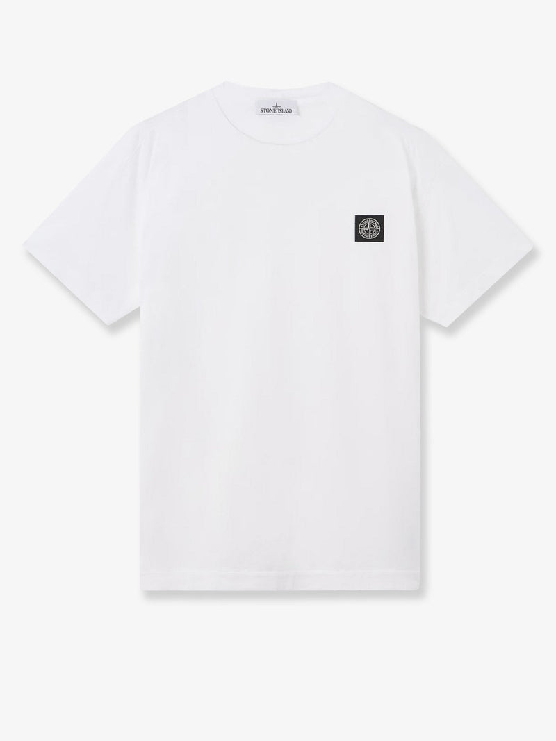 Cotton T-shirt with front logo patch