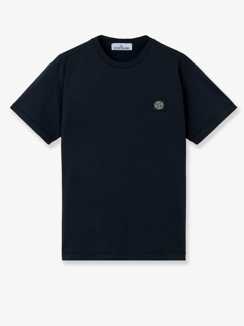 Cotton T-shirt with front logo patch