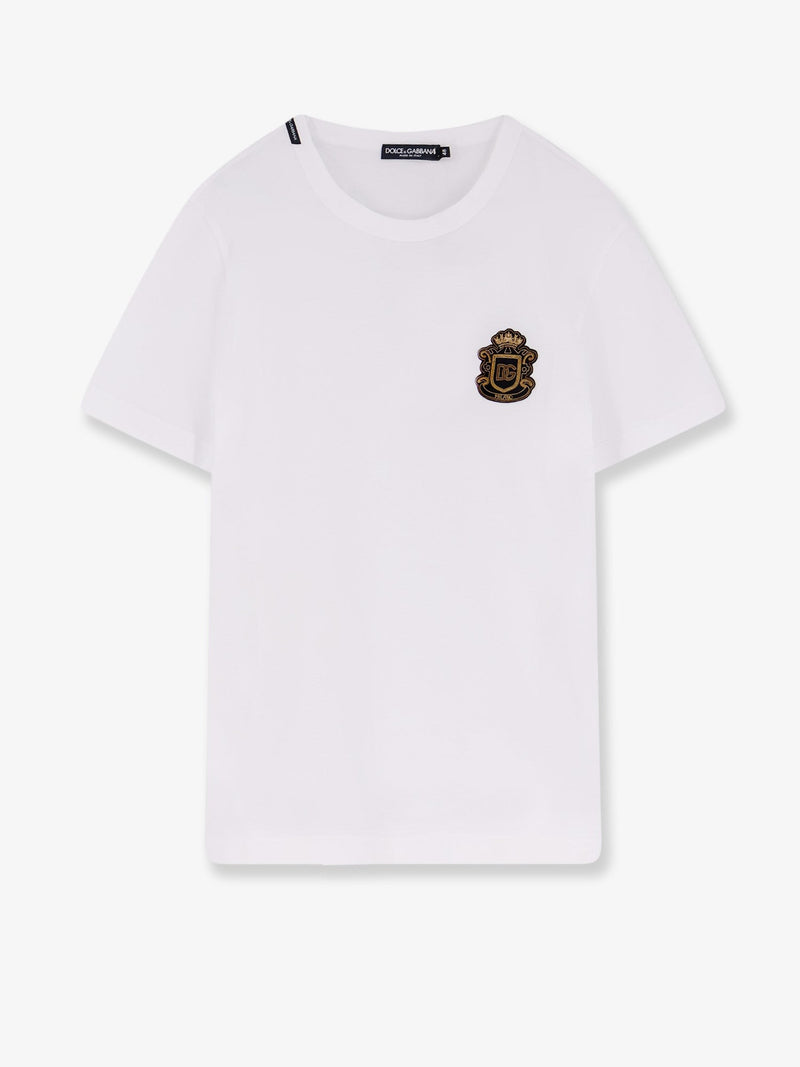 Cotton t-shirt with iconic logo patch