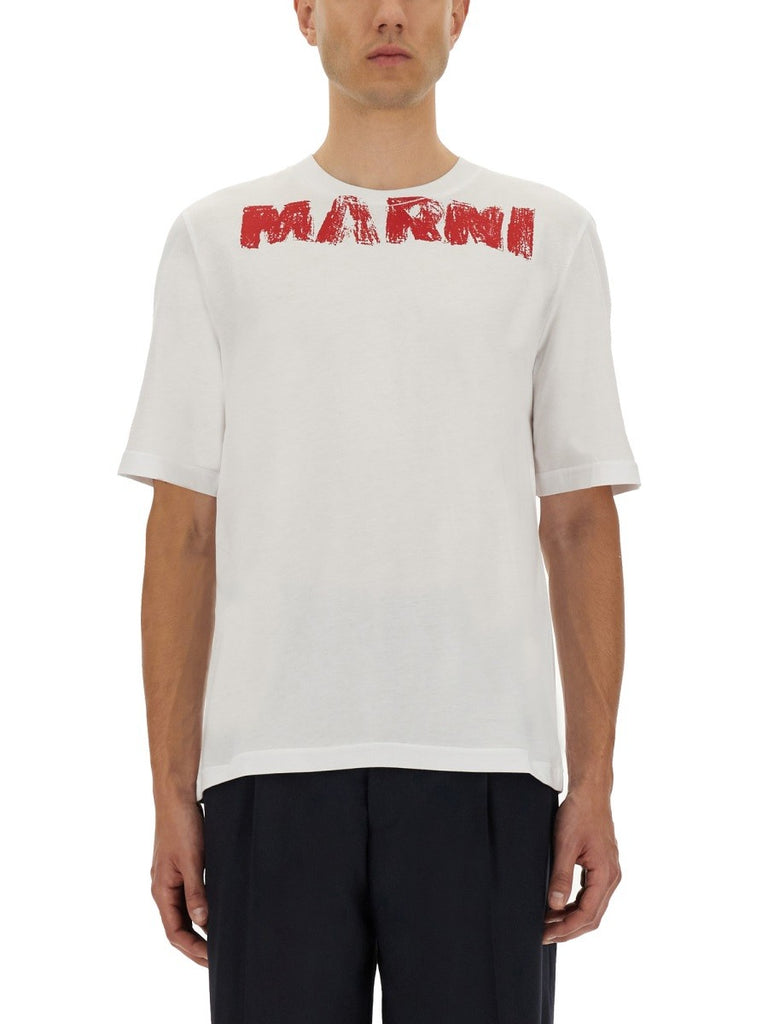COTTON T-SHIRT WITH MAXI PRINT
