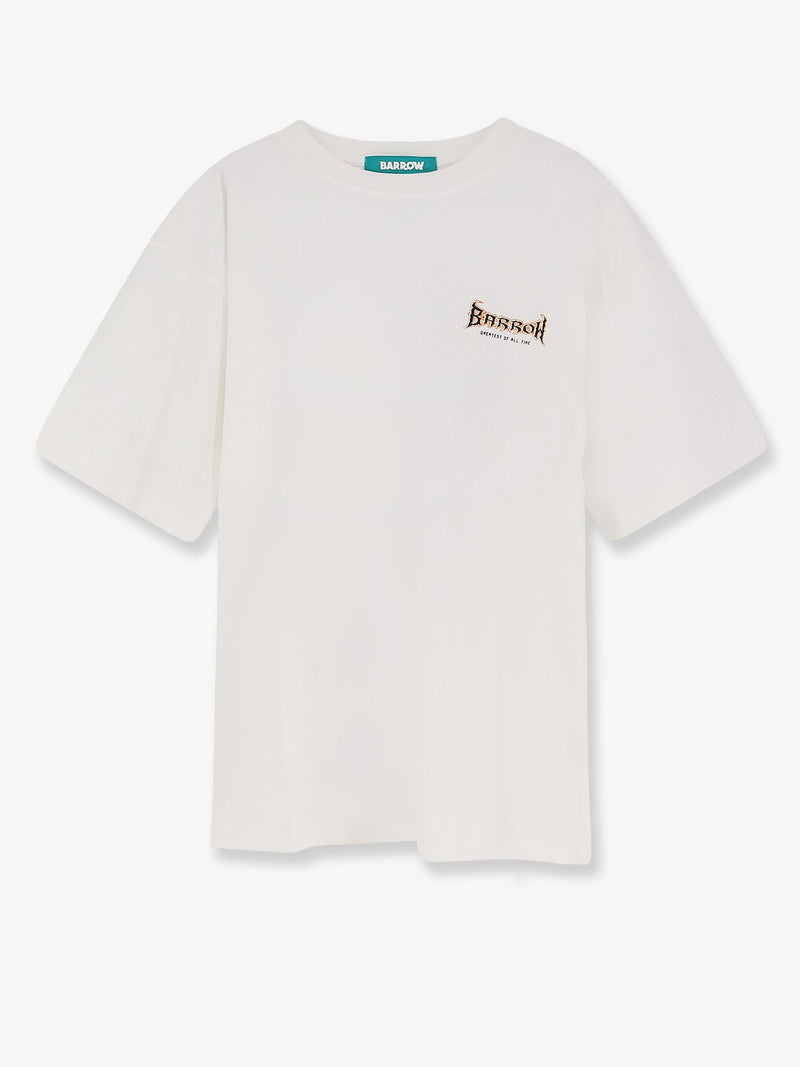 Cotton T-shirt with multicolored logo on the back