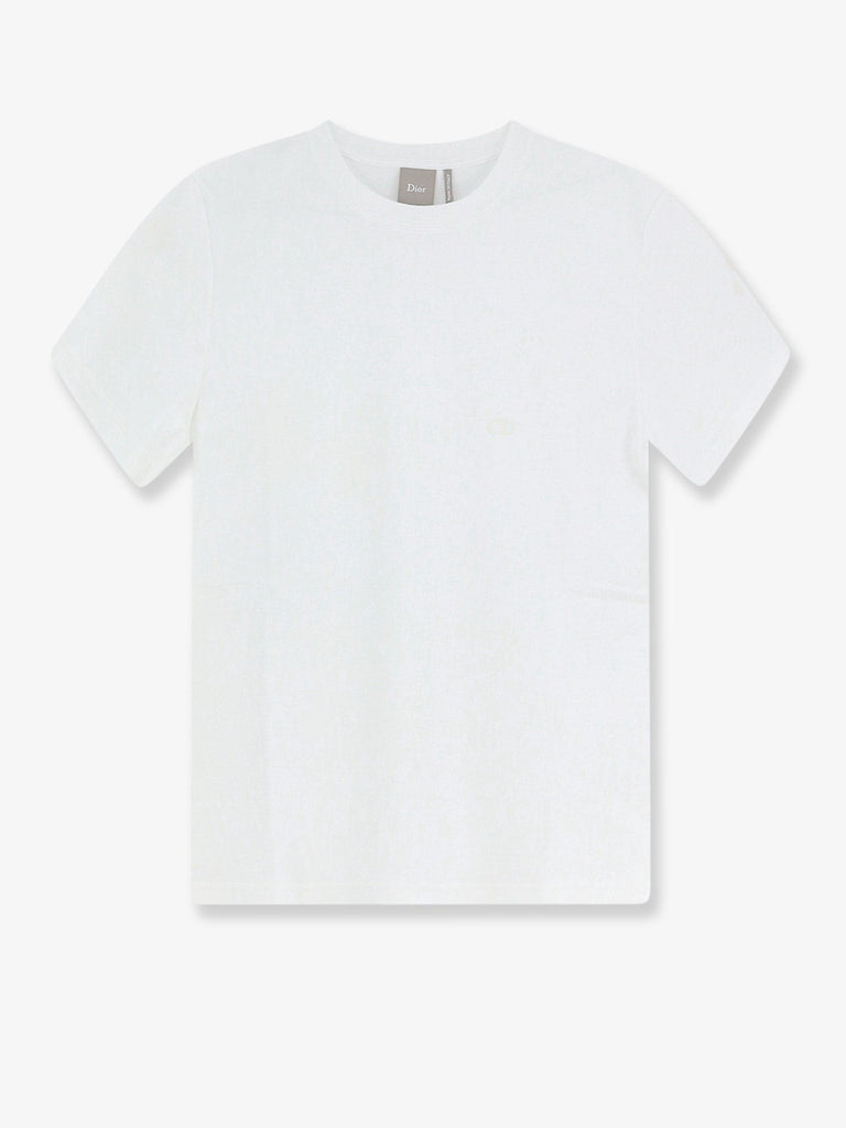 Cotton T-shirt with tone-on-tone embroidered CD logo